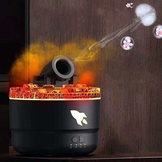 Volcanic Crack Light Cannons Aromatherapy Diffuser and Humidifier with Timer Function